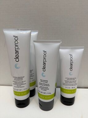 Mary Kay Clearproof cleanser, Charcoal Mask, moisturizer- lot of 5